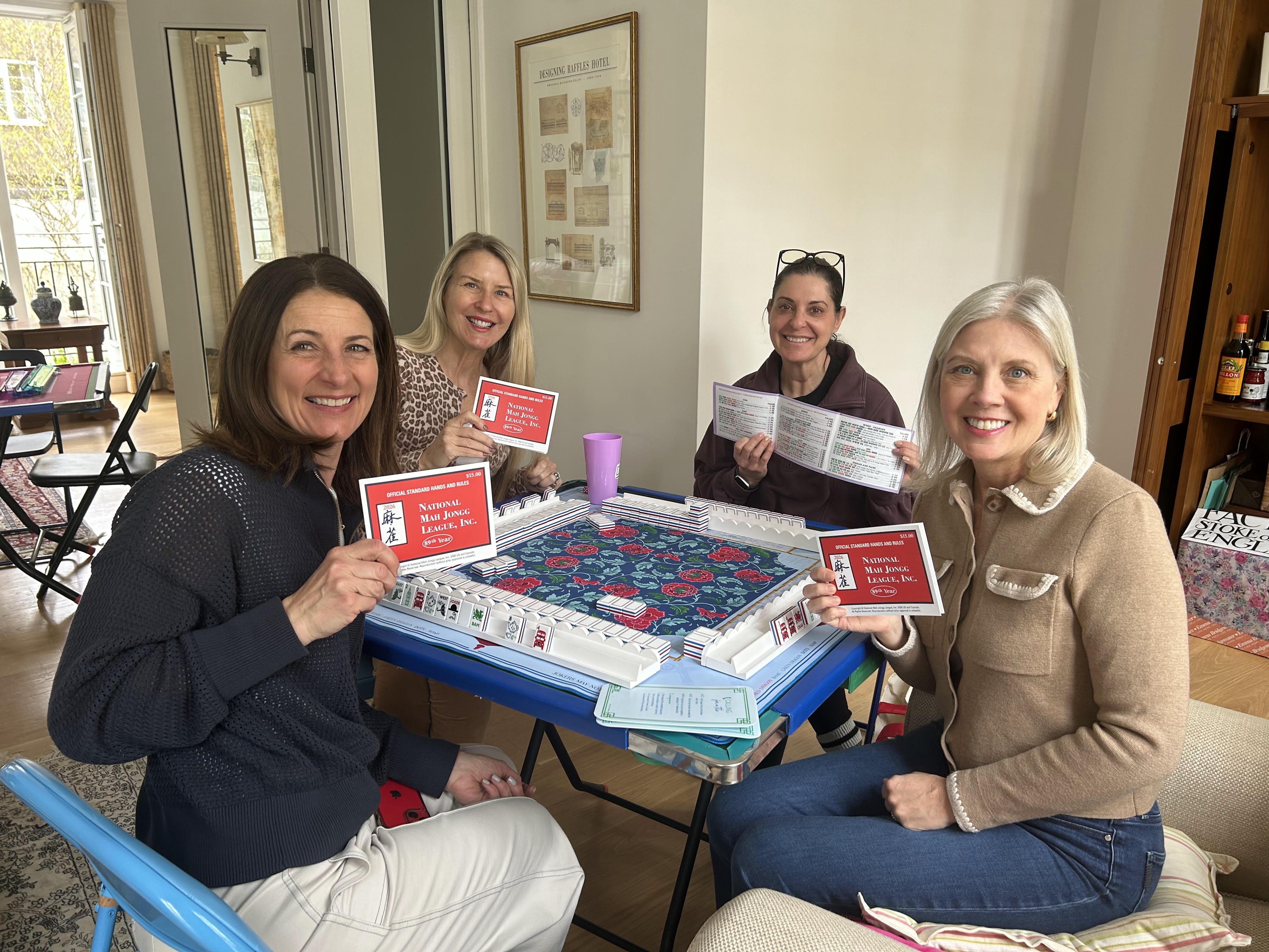 London friends playing mahjong